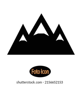 Mountain icon. Vector illustration eps10