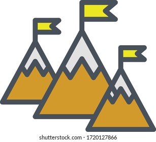 mountain icon icon vector illustration flat