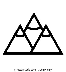 Mountain icon, vector illustration. Flat design style