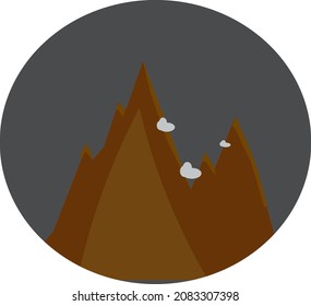 mountain icon vector illustration good use for