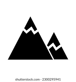 Icono de montaña, ilustración vectorial. ilustración de icono de montaña vectorial aislada en fondo blanco.eps