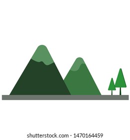 mountain icon vector illustration, landscape graphic design.
