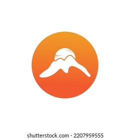 mountain icon vector illustration logo design