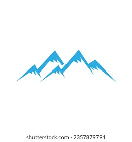 Mountain icon vector illustration logo