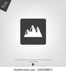 Mountain icon. Vector illustration sign