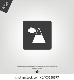 Mountain icon. Vector illustration sign