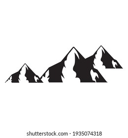 Mountain icon vector illustration sign