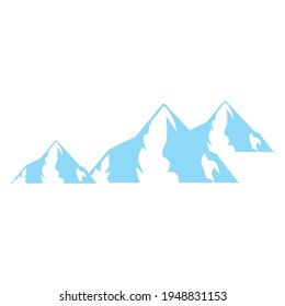 Mountain icon vector illustration sign