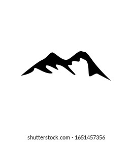 Plantilla de ilustración vectorial de icono de montaña