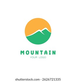 mountain icon vector illustration template design