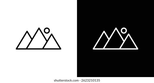 Mountain icon vector illustration for web and mobile