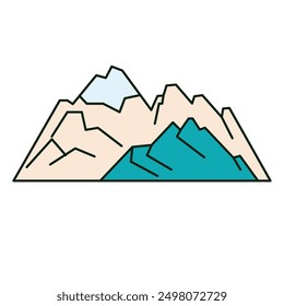 Bergsymbol, Vektor. Berglandschaft