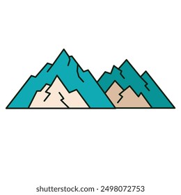 mountain icon vector. mountain lanscape