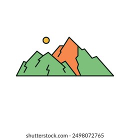mountain icon vector. mountain lanscape