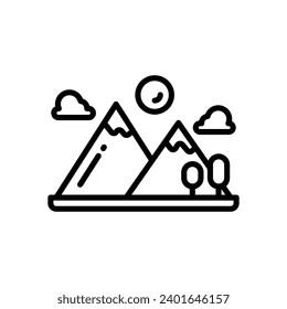 mountain icon. vector line icon for your website, mobile, presentation, and logo design.
