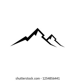 Mountain icon vector logo