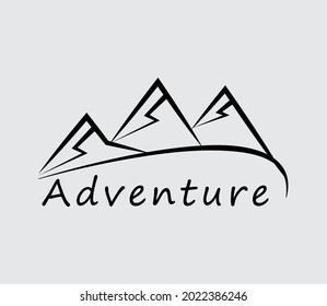 Mountain icon vector logo design template illustration
