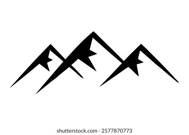 Mountain icon vector logo design on white background