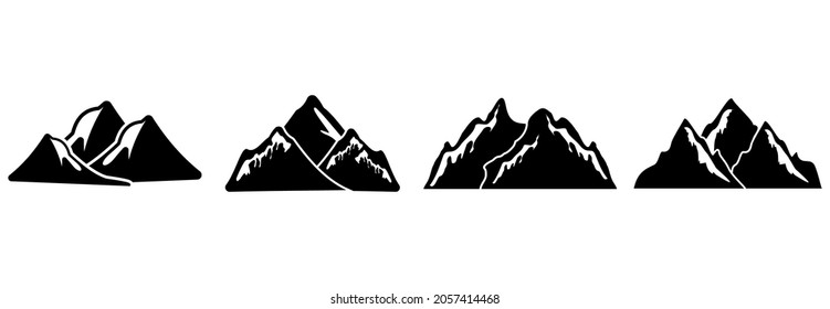 mountain icon, mountain vector, mountain logo sign symbol of nature landscape illustrations