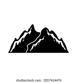 icono de montaña, vector de montaña, símbolo de símbolo del logotipo de montaña de las ilustraciones del paisaje de la naturaleza