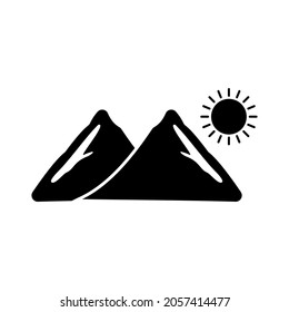 mountain icon, mountain vector, mountain logo sign symbol of nature landscape illustrations