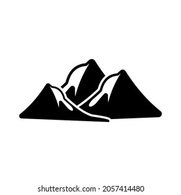 icono de montaña, vector de montaña, símbolo de símbolo del logotipo de montaña de las ilustraciones del paisaje de la naturaleza