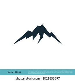 Mountain Icon Vector Logo Template Illustration Design. Vector EPS 10.