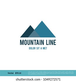 Mountain Icon Vector Logo Template Illustration Design. Vector EPS 10.