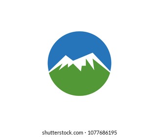 Mountain Icon Vector Logo Template Illustration Design