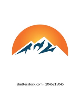 Mountain Icon Vector Logo Template