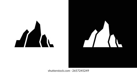 Mountain Icon Vektor Logo Vorlage für Grafik und Web-Design.