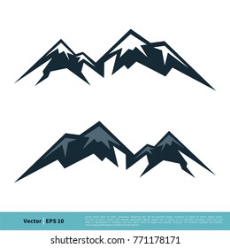 Mountain Icon Vector Logo Template Illustration Design. Vector EPS 10.