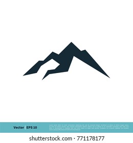 Mountain Icon Vector Logo Template Illustration Design. Vector EPS 10.