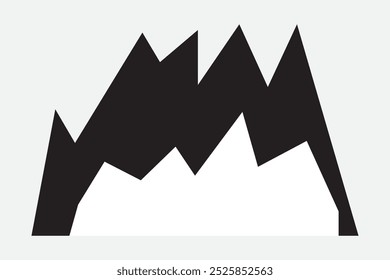 Vetor de ícone de montanha. montanhas isoladas em fundo branco. ilustração de vetor.