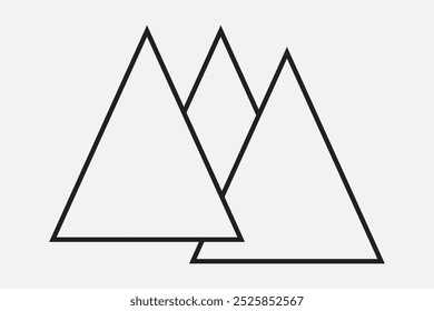 Mountain icon vector. mountains isolated on white background. vector illustration.
