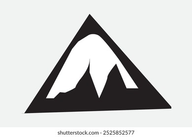 Vetor de ícone de montanha. montanhas isoladas em fundo branco. ilustração de vetor.