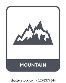 mountain icon vector on white background, mountain trendy filled icons from Camping collection, mountain vector illustration