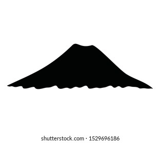 mountain icon vector on the white background