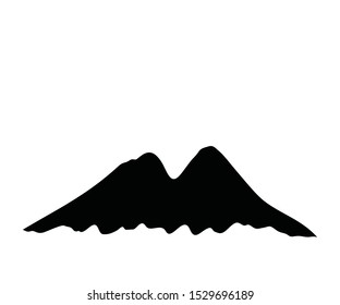 mountain icon vector on the white background
