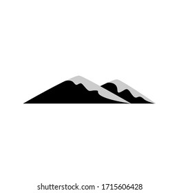Mountain icon vector on white background