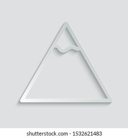 mountain icon vector paper icon