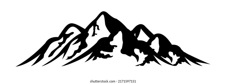 icono de montaña, símbolo de señal de vector de montaña