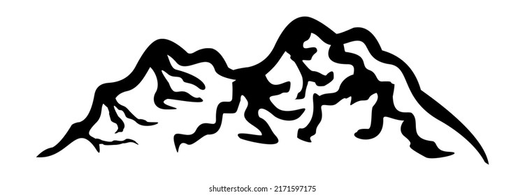 icono de montaña, símbolo de señal de vector de montaña