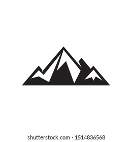 Mountain icon vector. Simple design on white background.