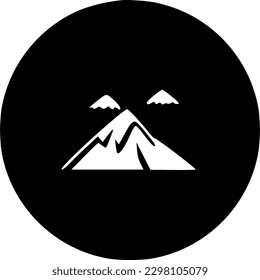 mountain icon vector symbol design illustration