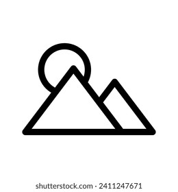 Mountain Icon Vector Symbol Design Illustration