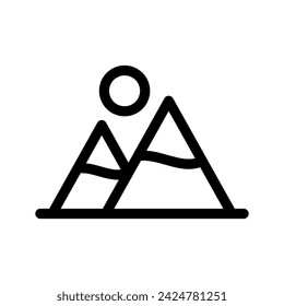 Mountain Icon Vector Symbol Design Illustration