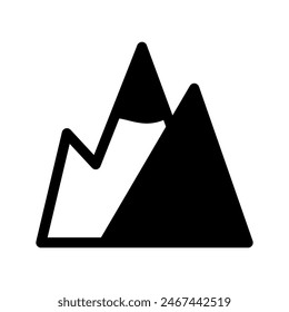 Mountain Icon Vector Symbol Design Illustration