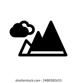 Mountain Icon Vector Symbol Design Illustration