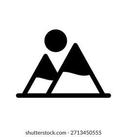 Ilustração de design de símbolo de vetor de ícone de montanha